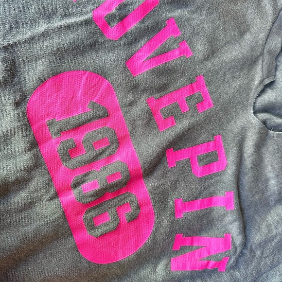 Duo Outerwear Combo:PINK brand Crewneck sweatshirt and Burgundy Hoodie, Size Med - Picture 11 of 16